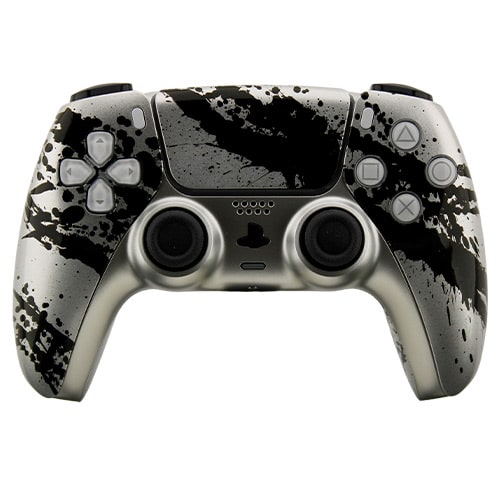 SILVER SPLASHED - Mando PS5 sony DUALSENSE