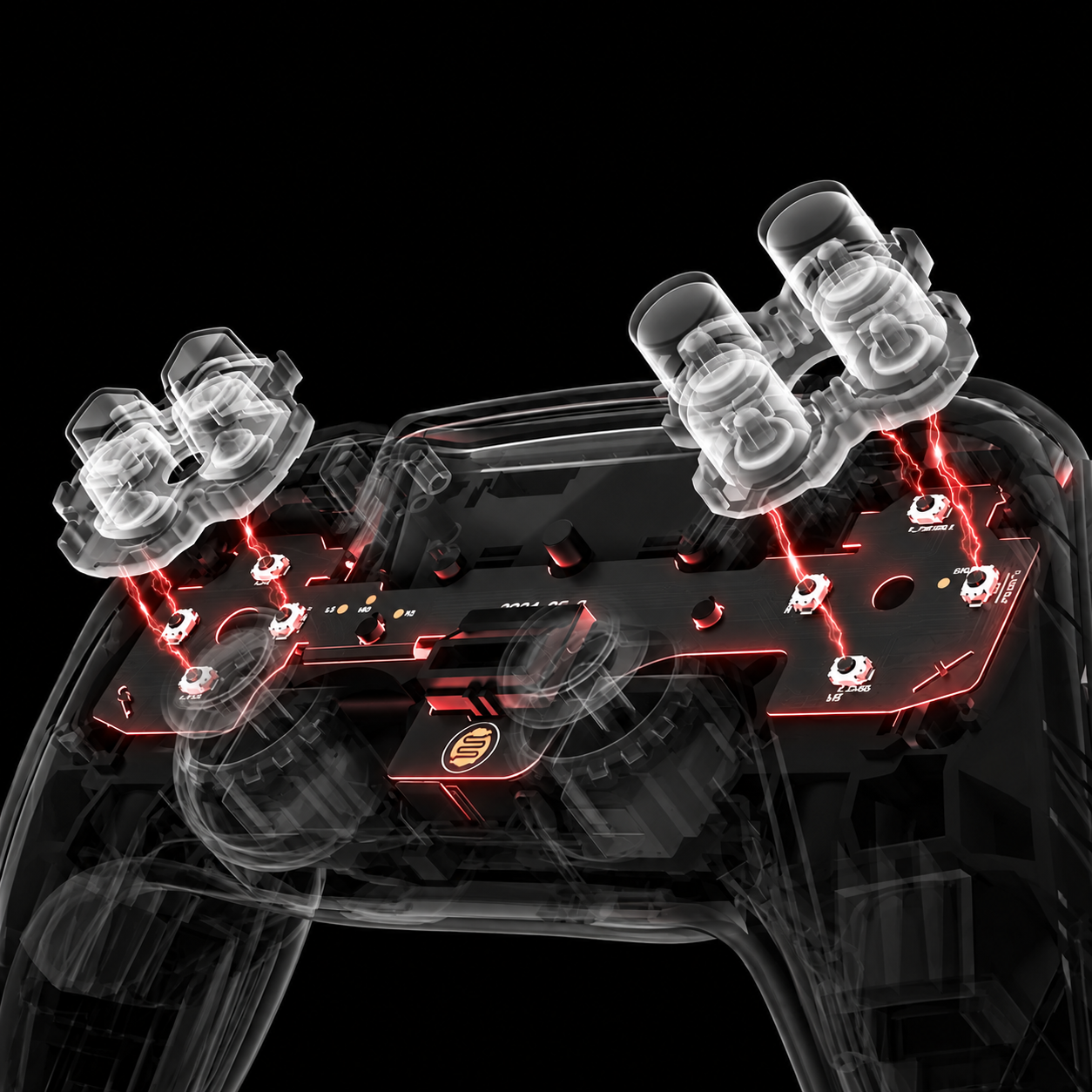 Microinterruptores Click Mouse en botones y cruceta de un mando DualSense PS5