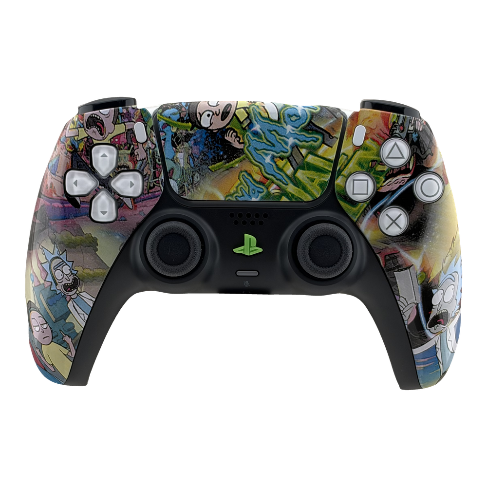 Mando PS5 Sony DualSense Rick y Morty, vista frontal.