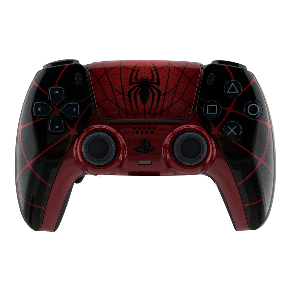 Mando PS5 Sony DualSense Spiderman Black, vista frontal.